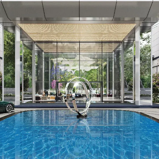 Sculptures of reflection, Godrej Miraya, Sector 43, Golf Course Road, Gurugram