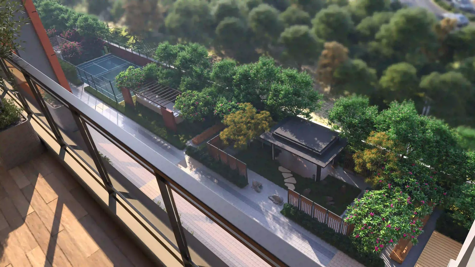 Residences with roughly 50 ft balconies, Godrej Sora, Sector 53, off Golf Course Road, Gurugram